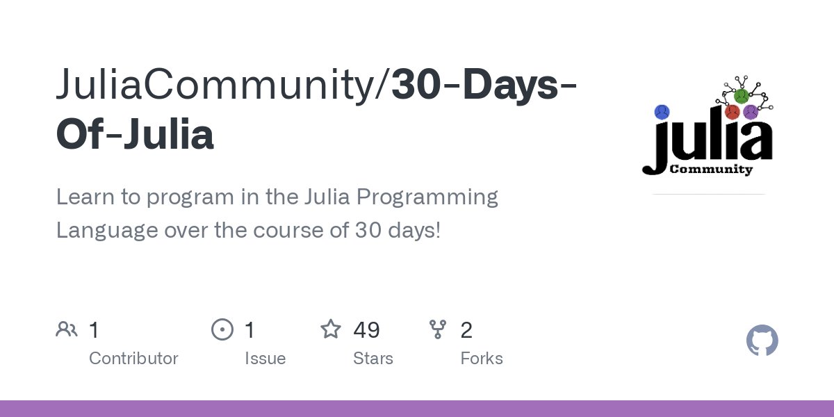 30 Days Of Julia
