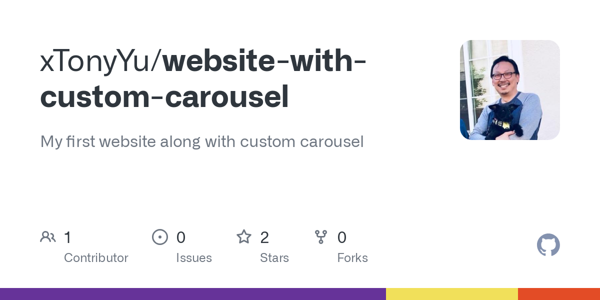 website with custom carousel