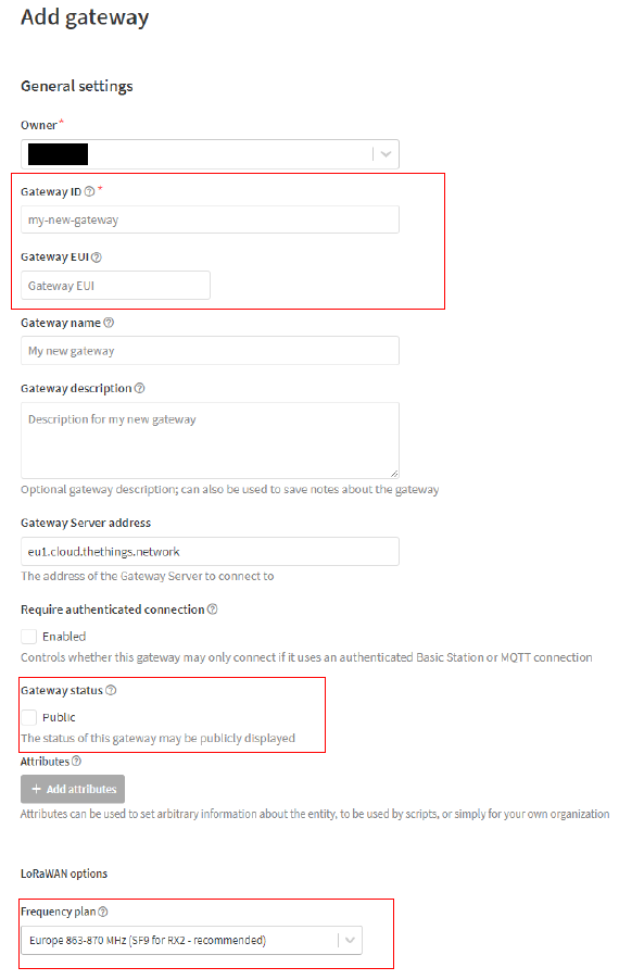 Добавить шлюз