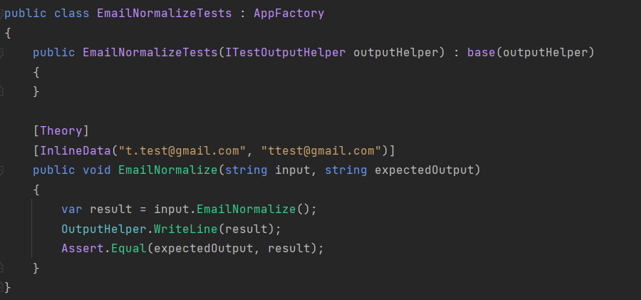 이메일을 정규화합니다