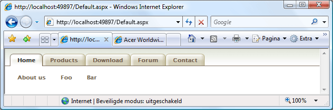 Styled Sub Menu Items