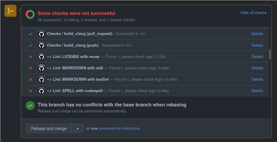 확인 보고서 Checks report