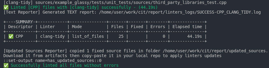단일 린터 Single linter