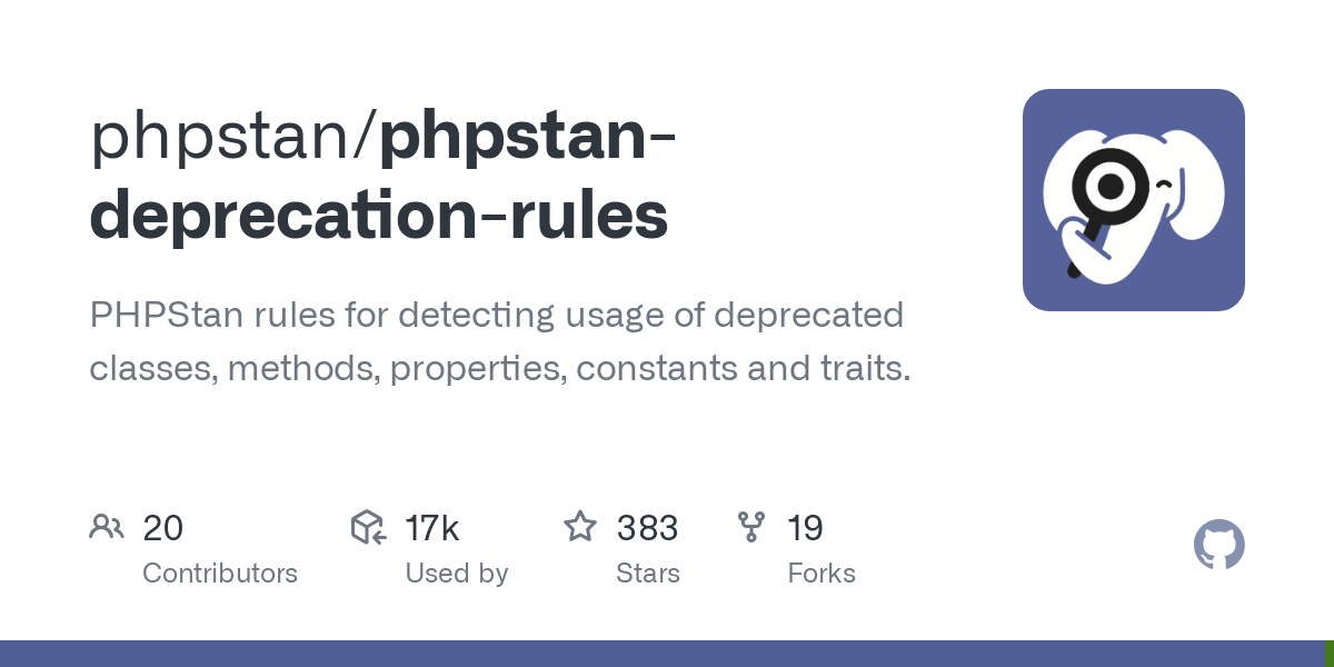 phpstan deprecation rules