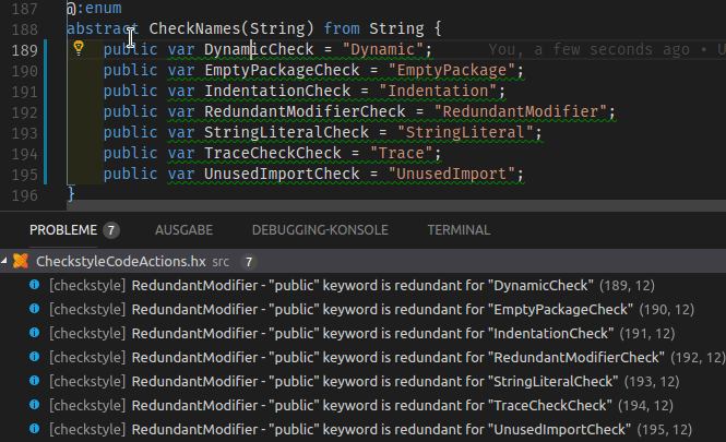 冗余modifierQuickFix