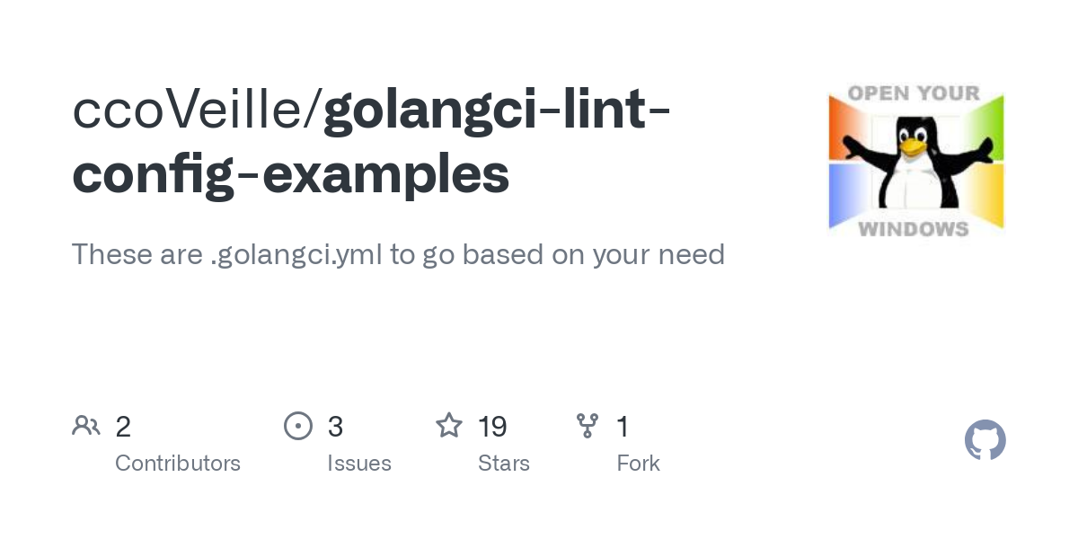 golangci lint config examples