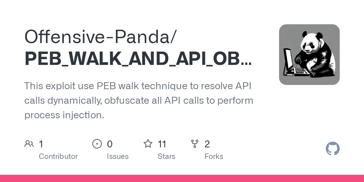 PEB_WALK_AND_API_OBFUSCATION_INJECTION