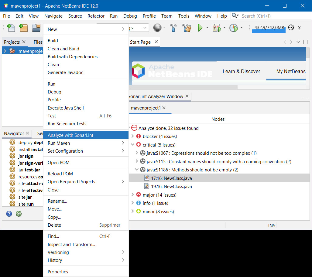 Sonarlintanalyzeronproject