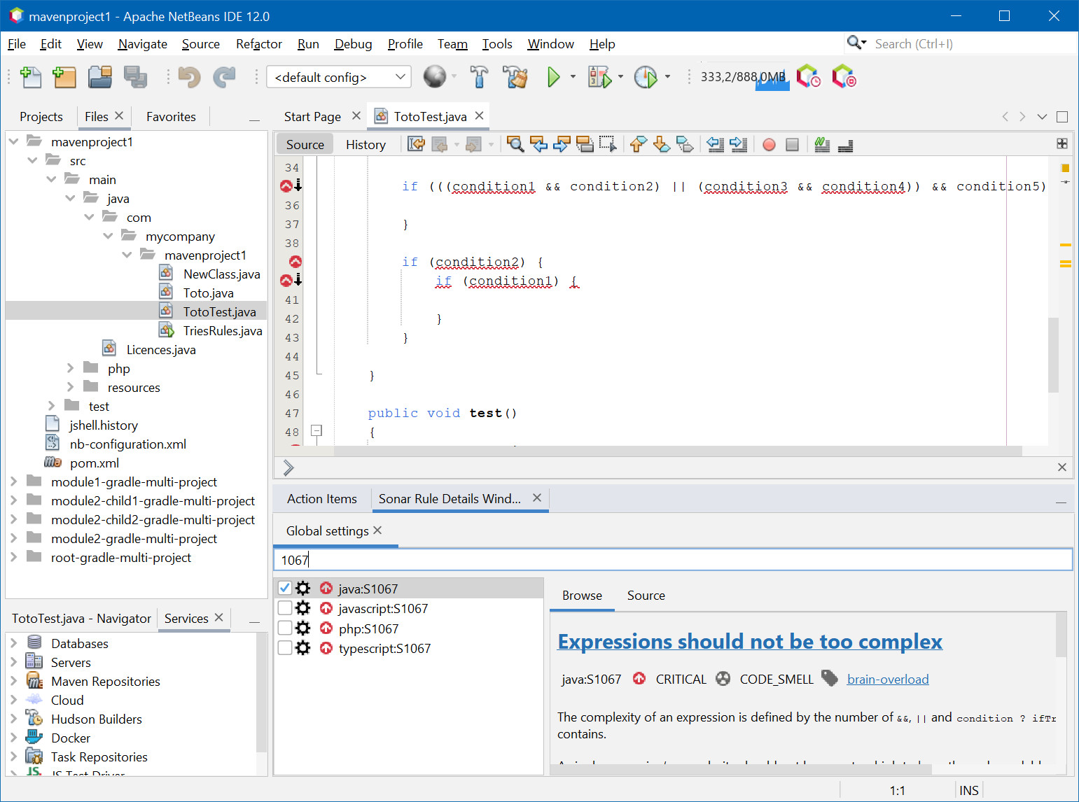 Sonarruledetailswindowwithkeyfilter
