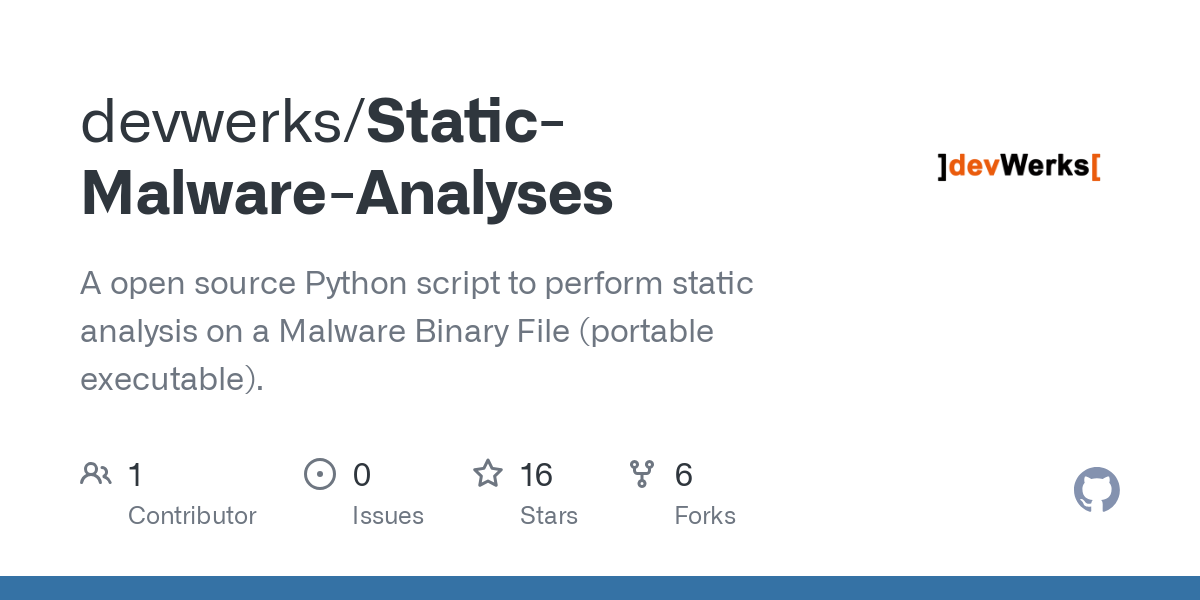 Static Malware Analyses