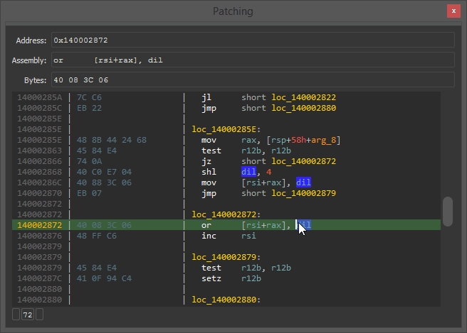 交互式补丁对话框