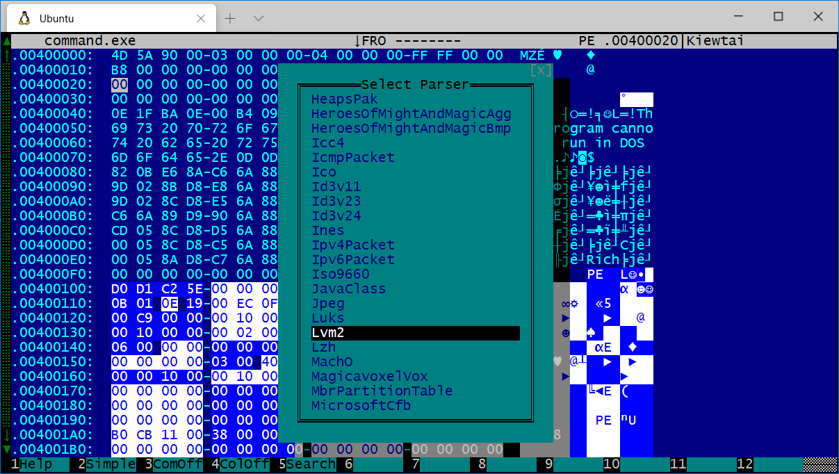 Kiewtai解析器列表