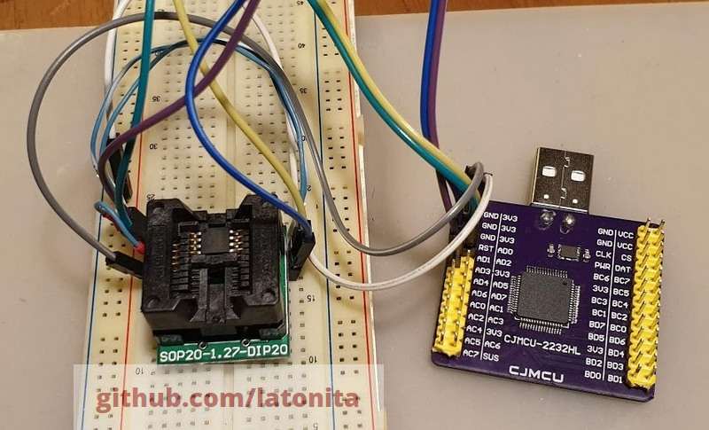 接线SPI芯片至FT2232H