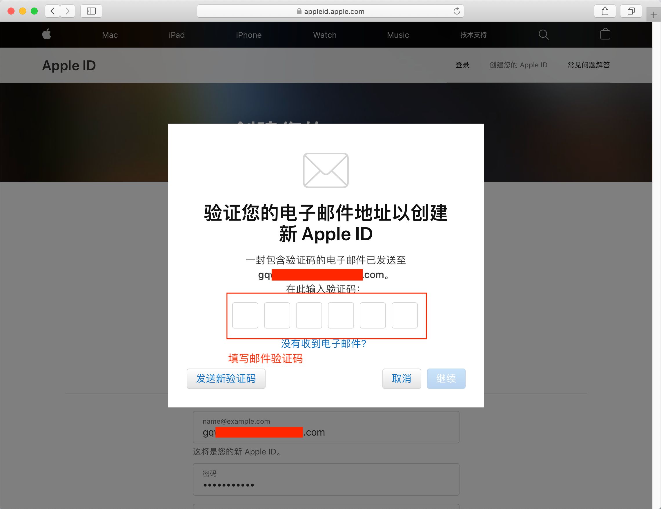 appstore让我输入验证码没有地方输