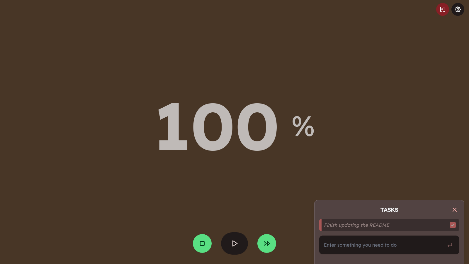 帶有待辦事會面板的傳統計時器