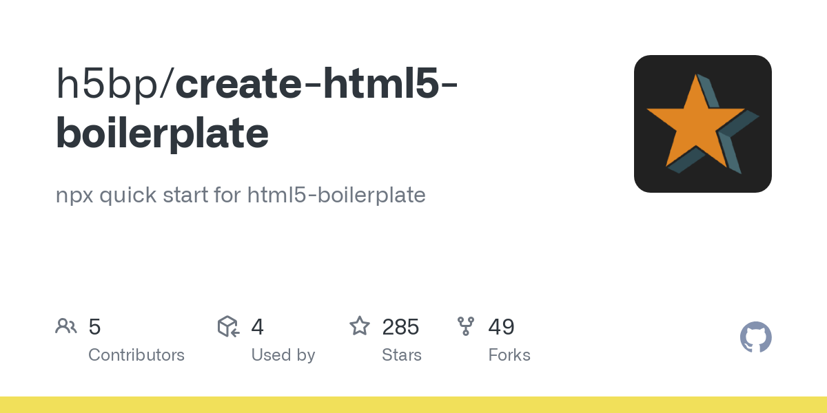 create html5 boilerplate