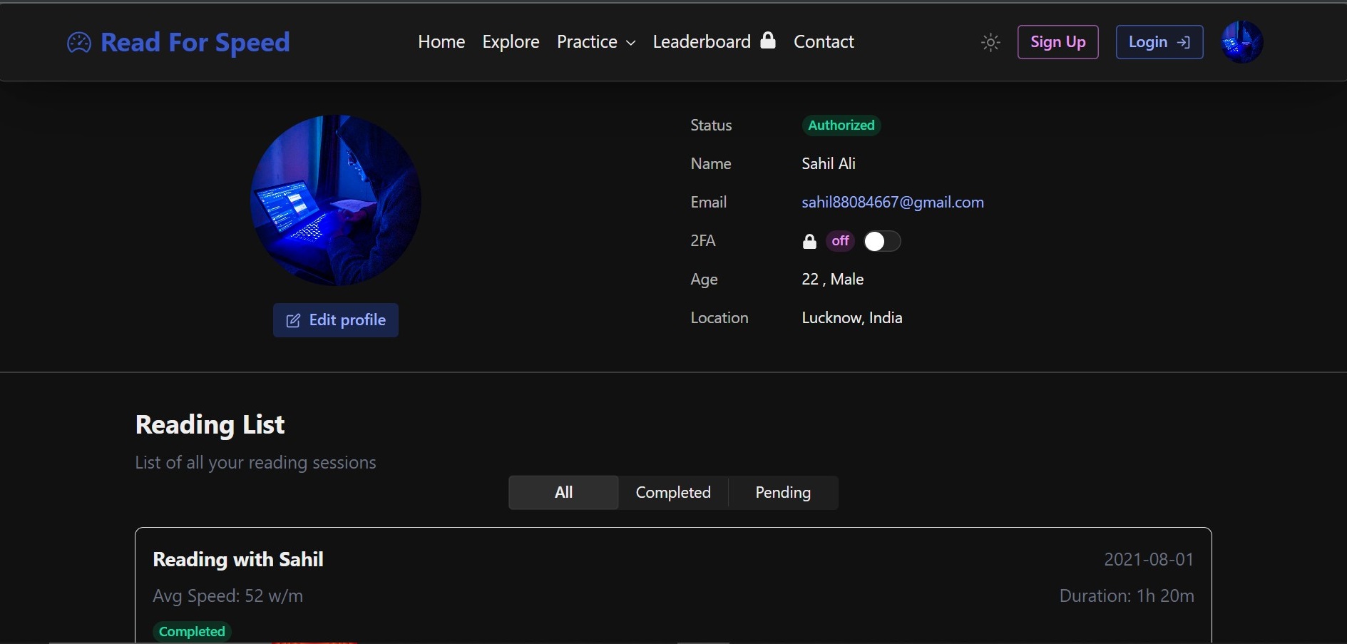 阅读速度屏幕截图2
