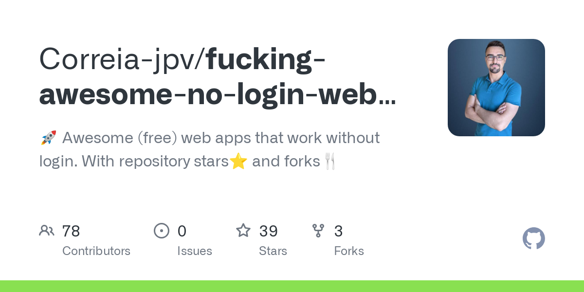 fucking awesome no login web apps