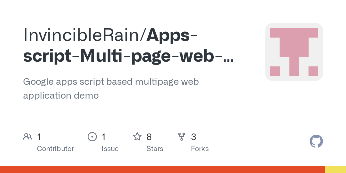 Apps script Multi page web application demo