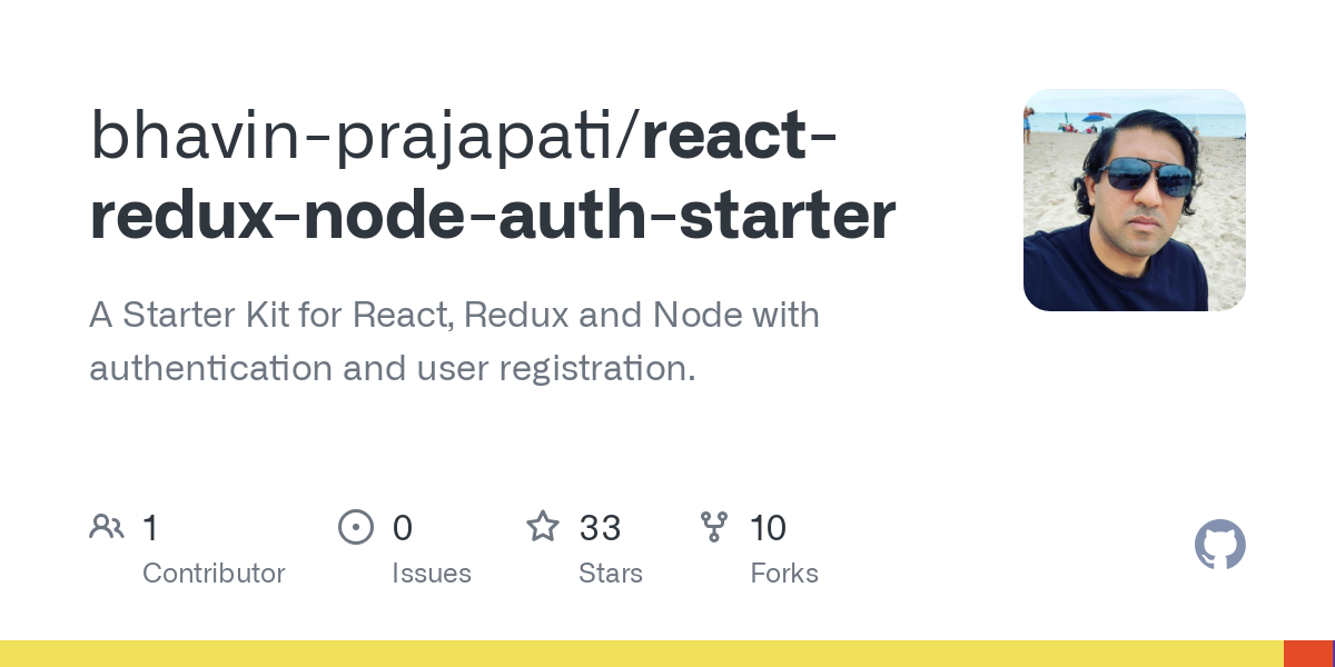 react redux node auth starter