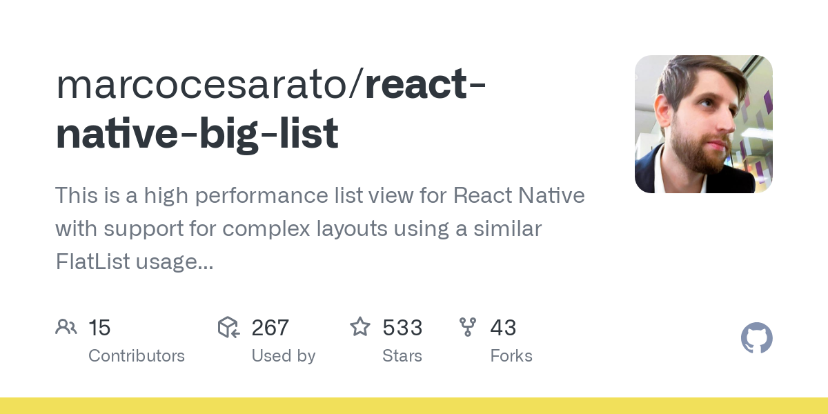 react native big list