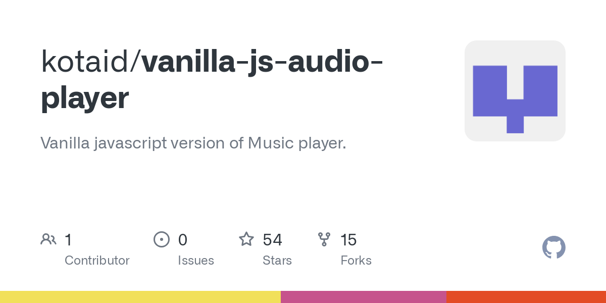 vanilla js audio player