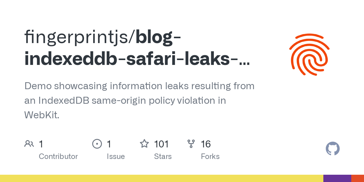 blog indexeddb safari leaks demo