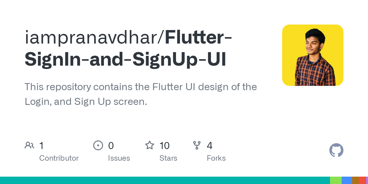 Flutter SignIn and SignUp UI