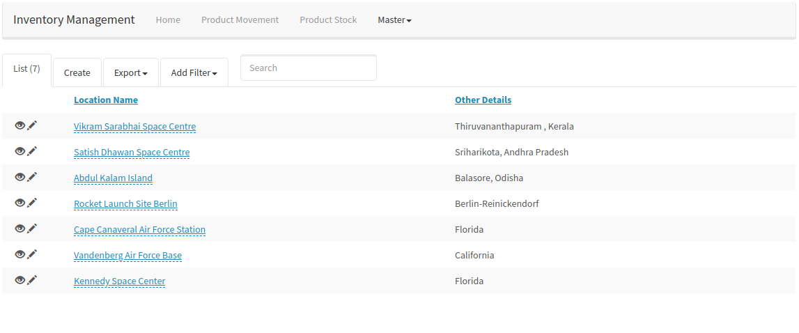 位置視圖 Location page