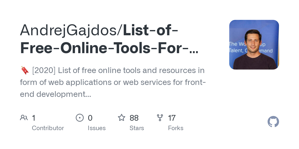 List of Free Online Tools For Front end Web Development