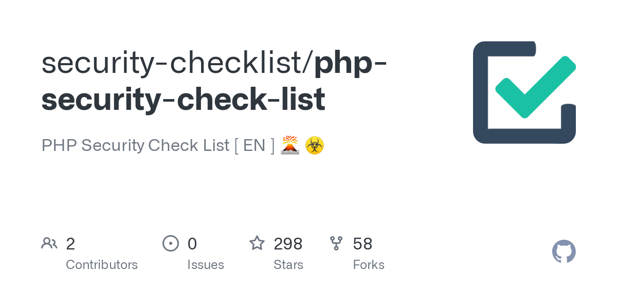 php security check list