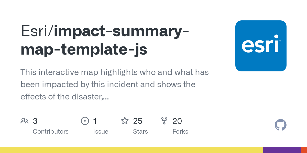 impact summary map template js
