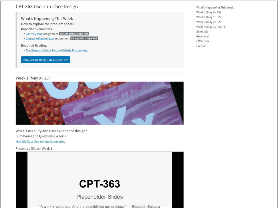 文档 - 此一页课程模板