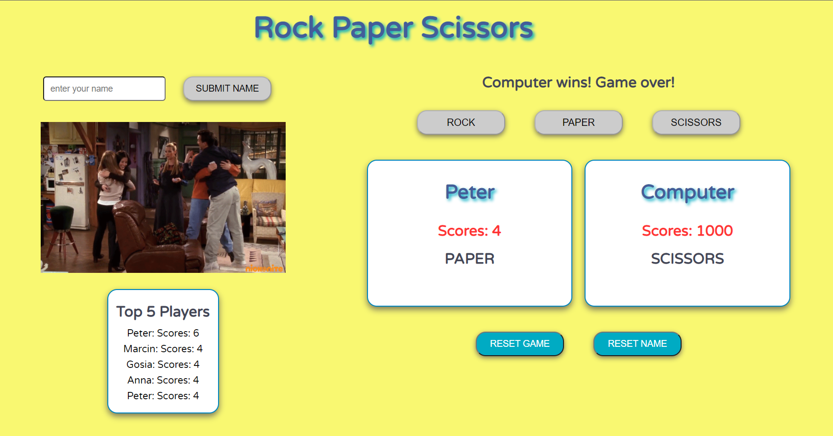 RPS应用程序彼得进入前五名