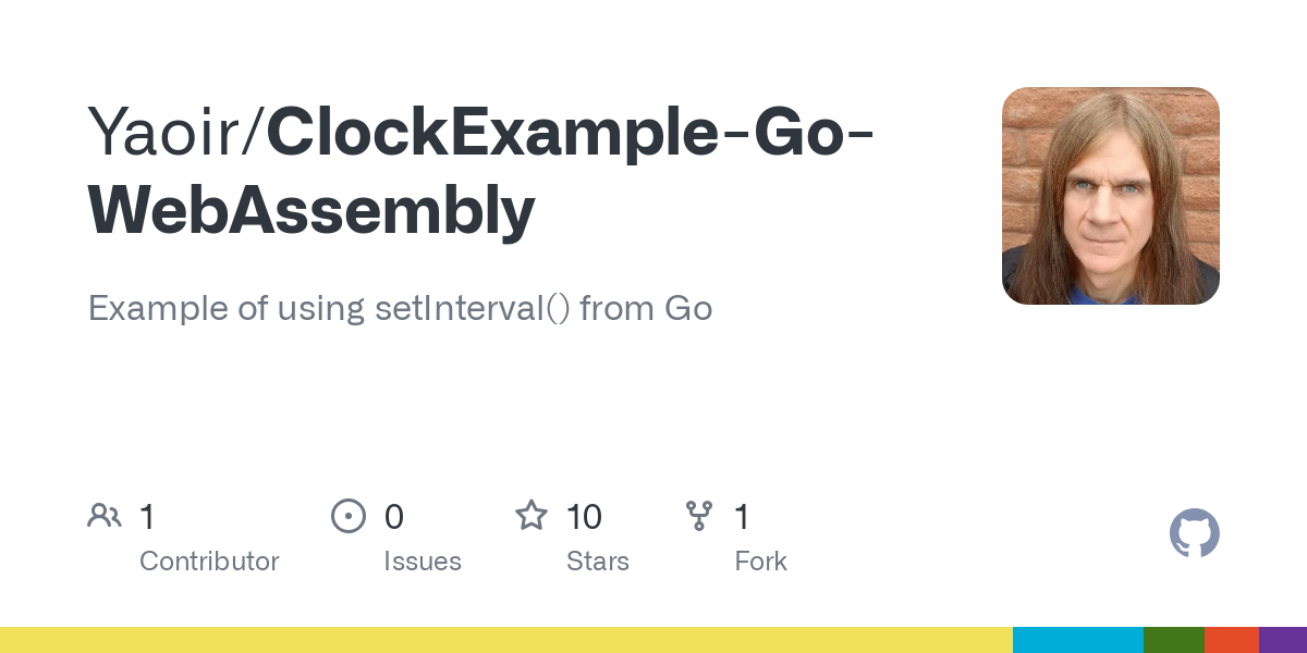 ClockExample Go WebAssembly