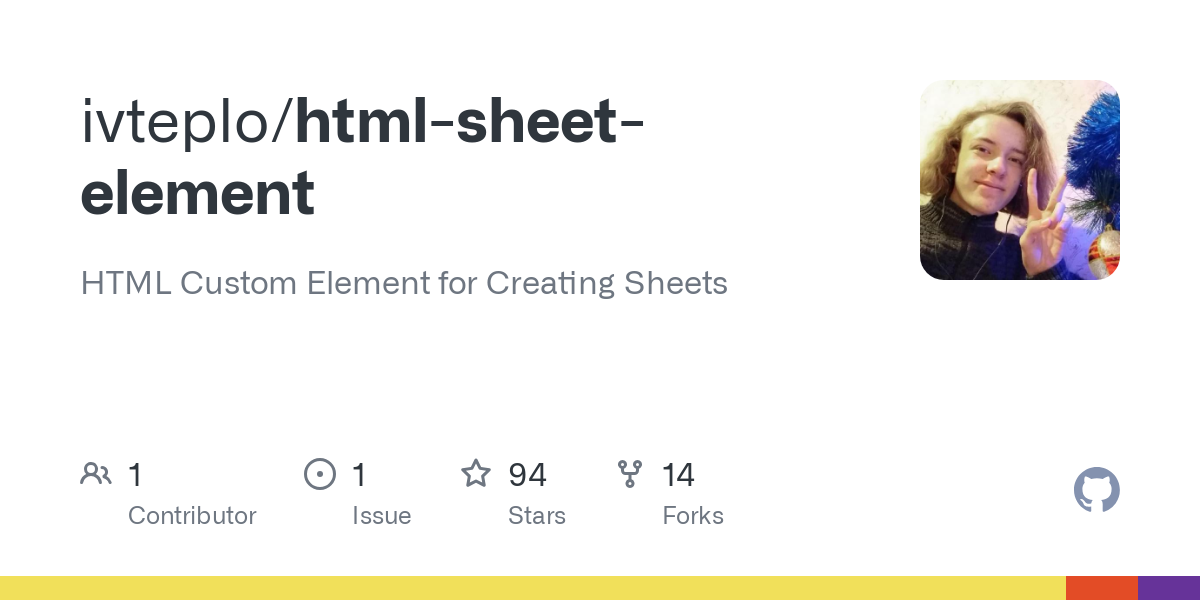 html sheet element