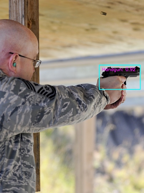 Beispiel für die Erkennung von Waffen