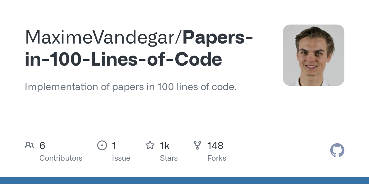 Papers in 100 Lines of Code