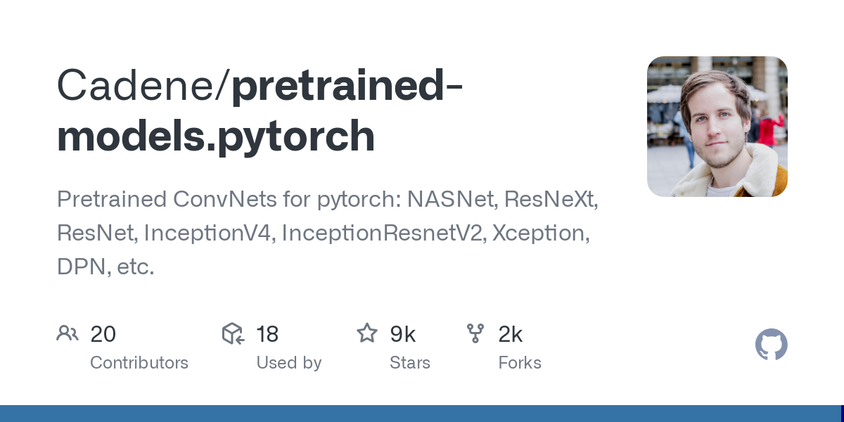 pretrained models.pytorch