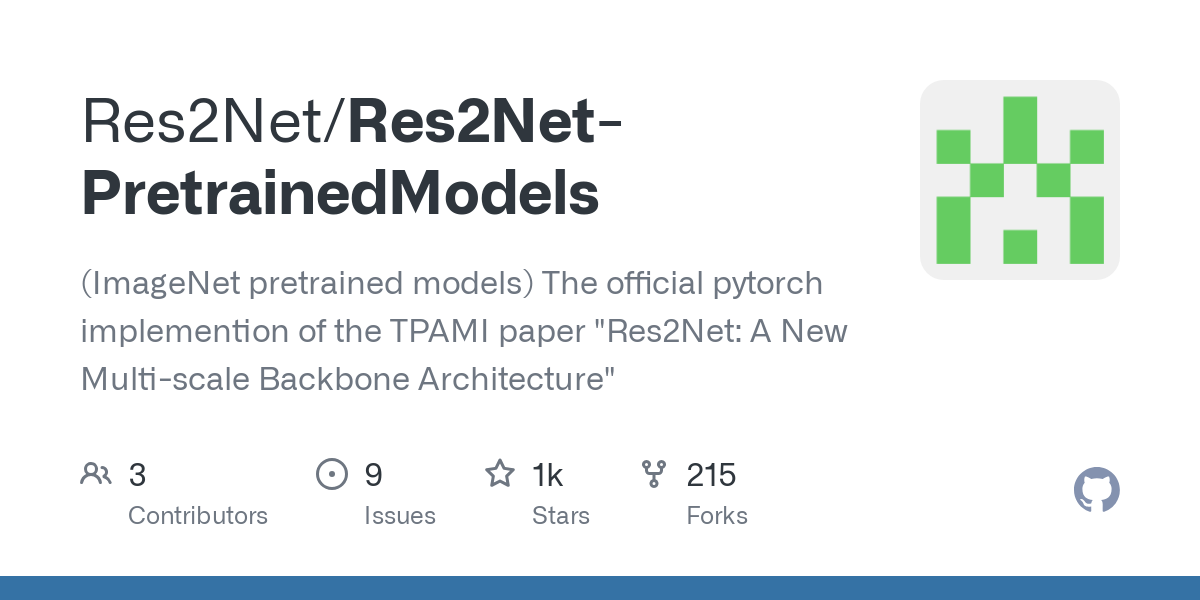 Res2Net PretrainedModels