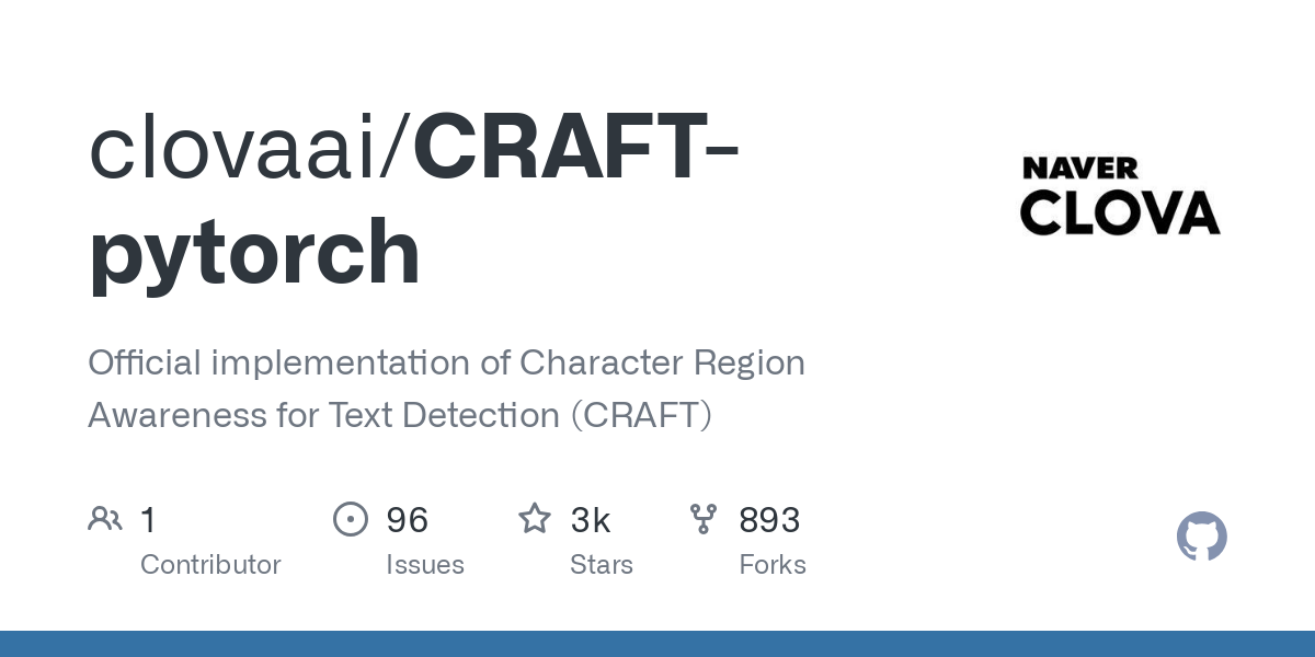 CRAFT pytorch