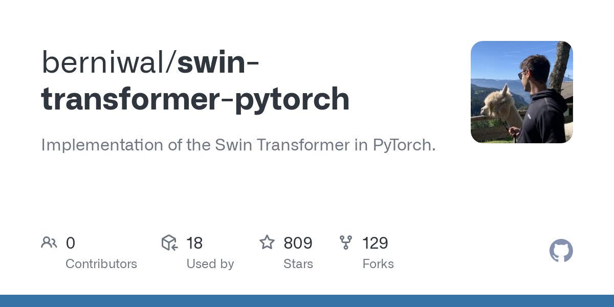 swin transformer pytorch