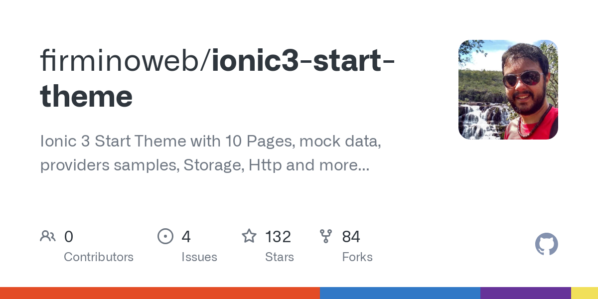 ionic3 start theme