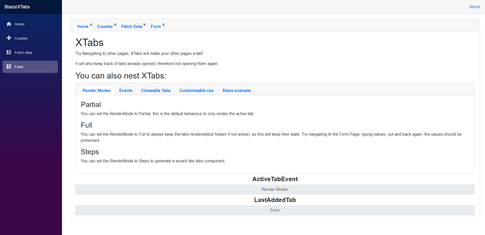 Captura de pantalla de muestra