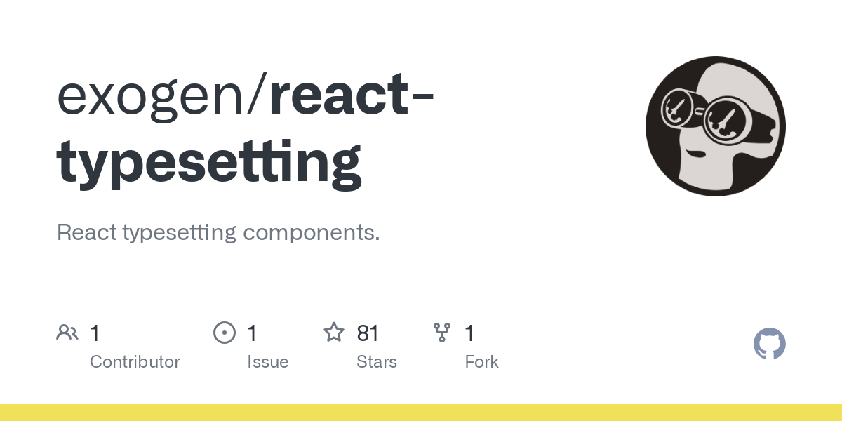 react typesetting