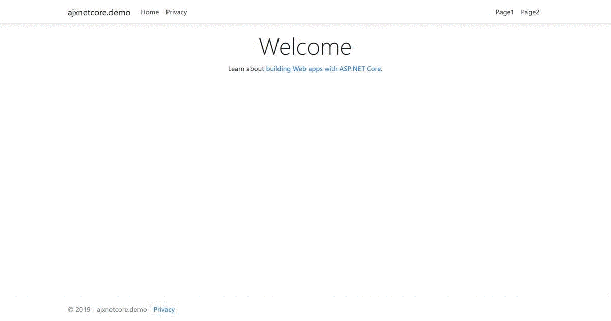AJXNetCore Spa .net Core ASP