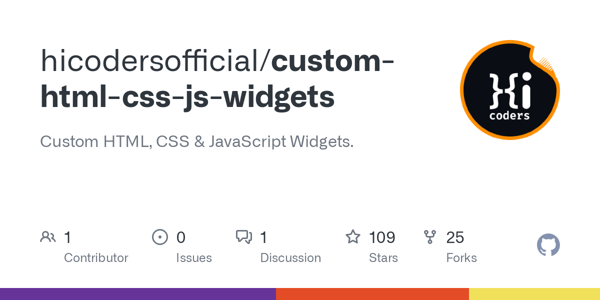 custom html css js widgets