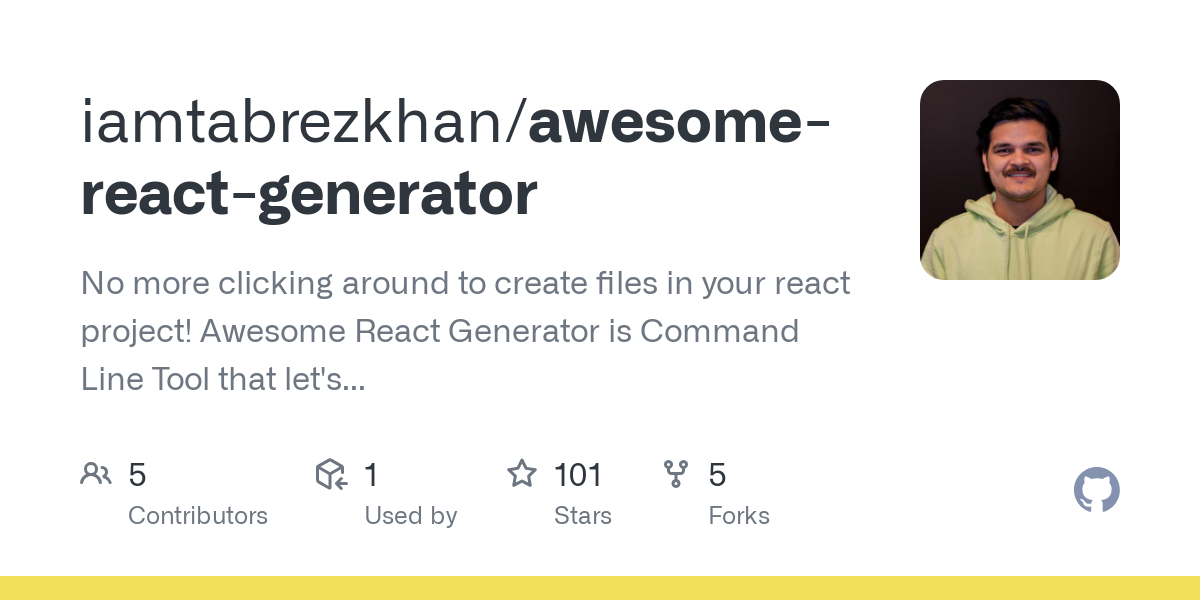 awesome react generator