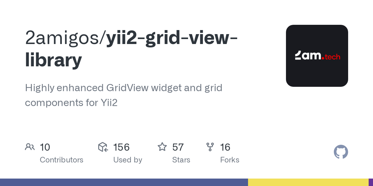 yii2 grid view library