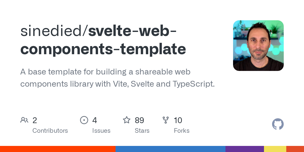 svelte web components template